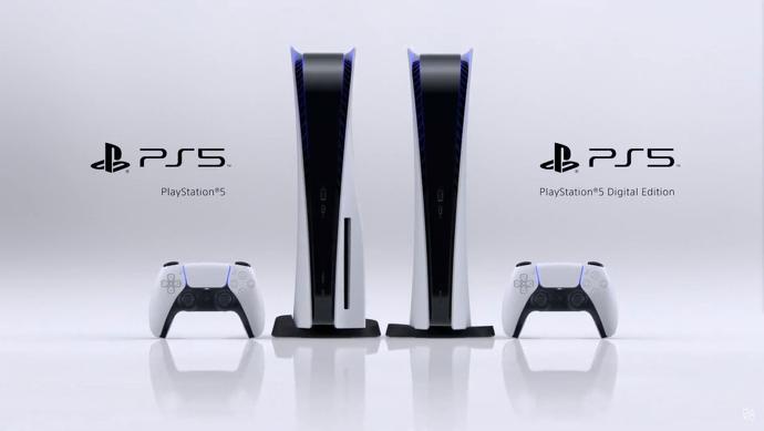 Standard och digital version av Playstation 5.